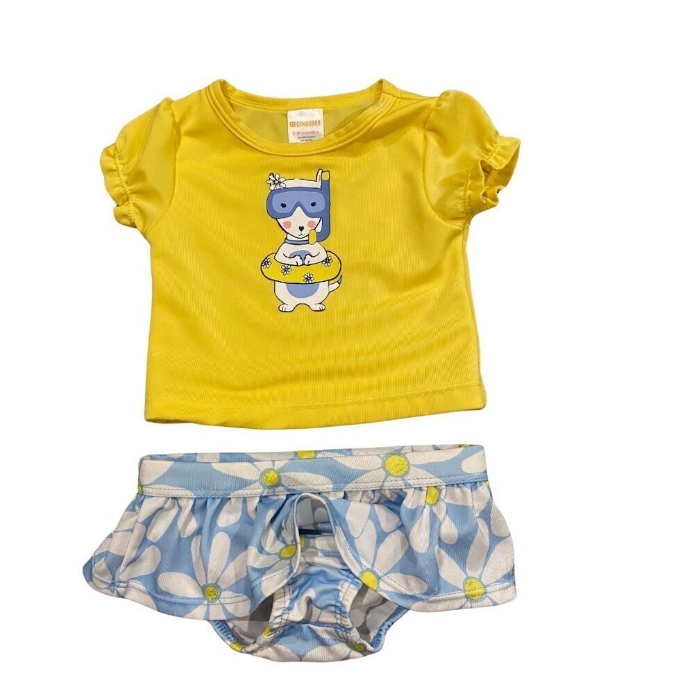 Gymboree Baby Girl's Swim Rash Guard Set - Size 3-6 months - Like New!!